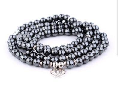 Natural Stone Bead Mala Bracelet