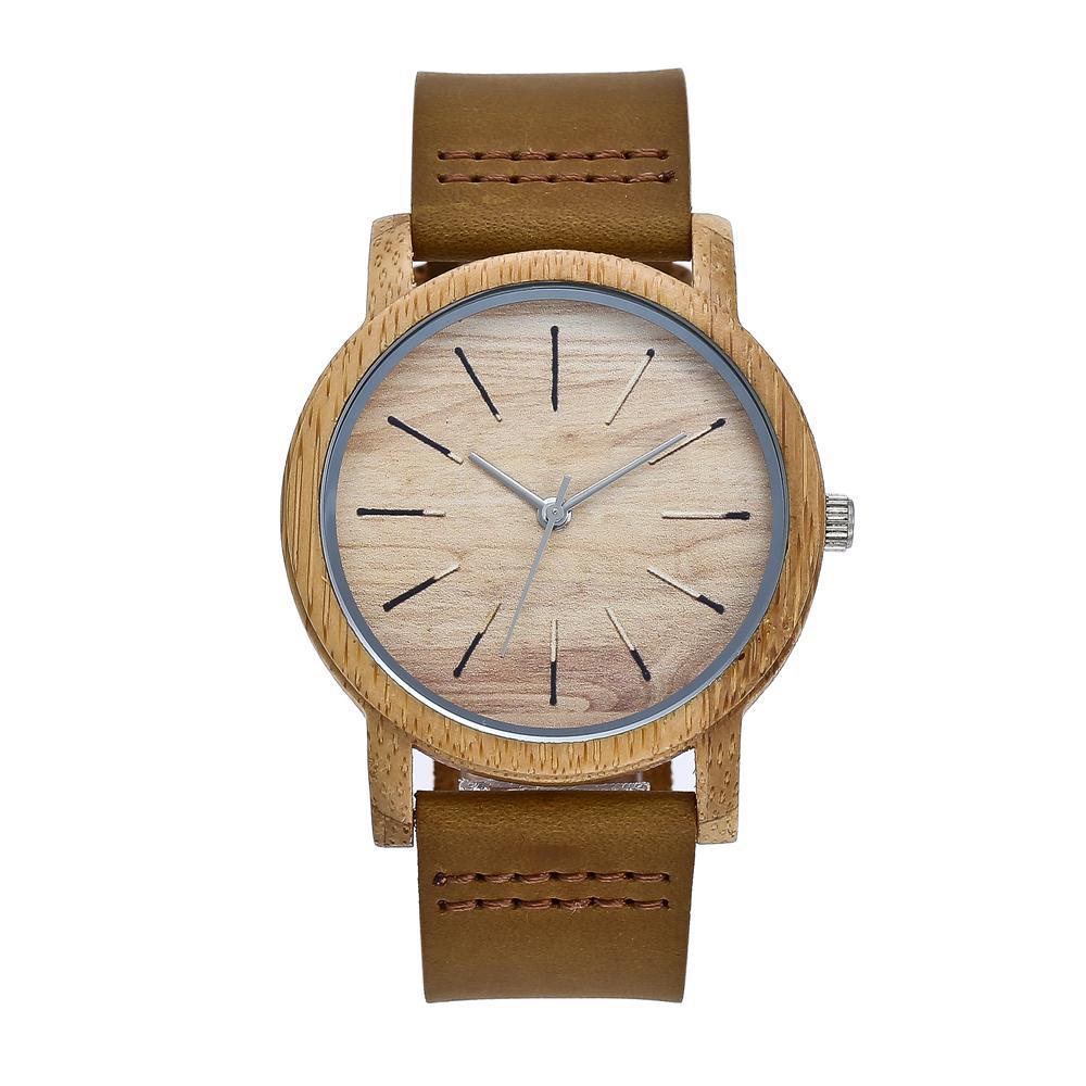 Creative Match Head Couple Bamboo Watch