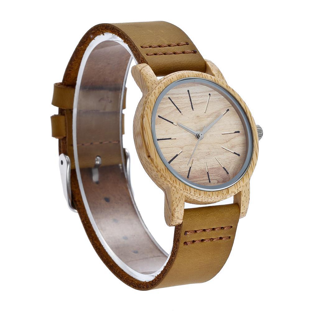 Creative Match Head Couple Bamboo Watch