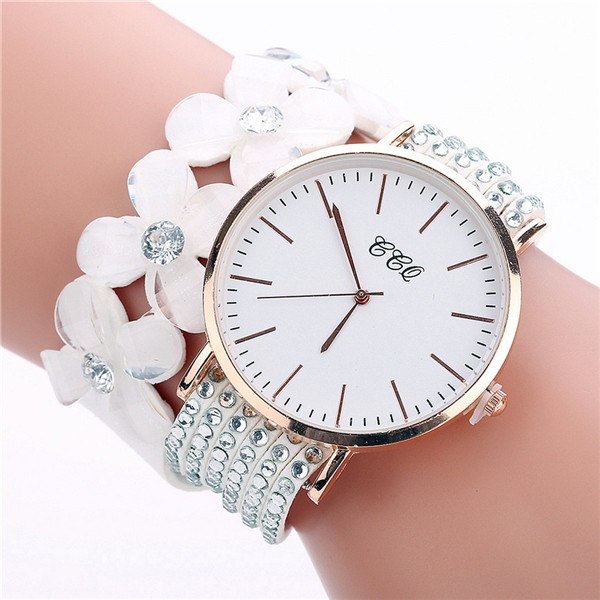 Stainless steel shell quartz watches Women luxury brand velvet  drill band watch Ladies high quality fashion clock