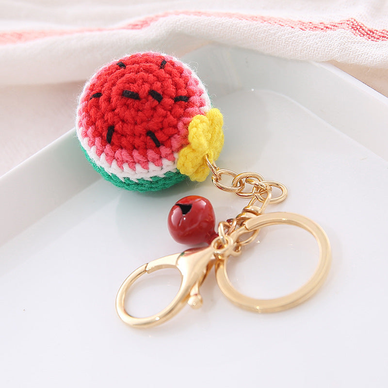 Wool Ball Keychain Pendant Chain Creative Fruit