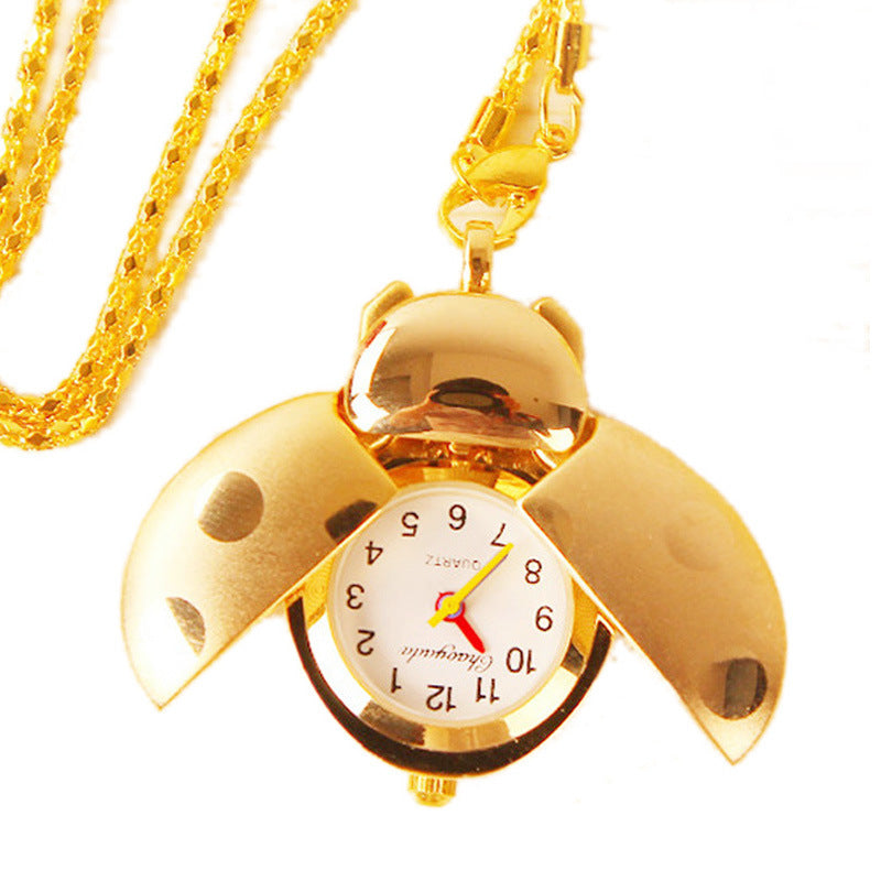 Cartoon beetle hanging chain pocket watch