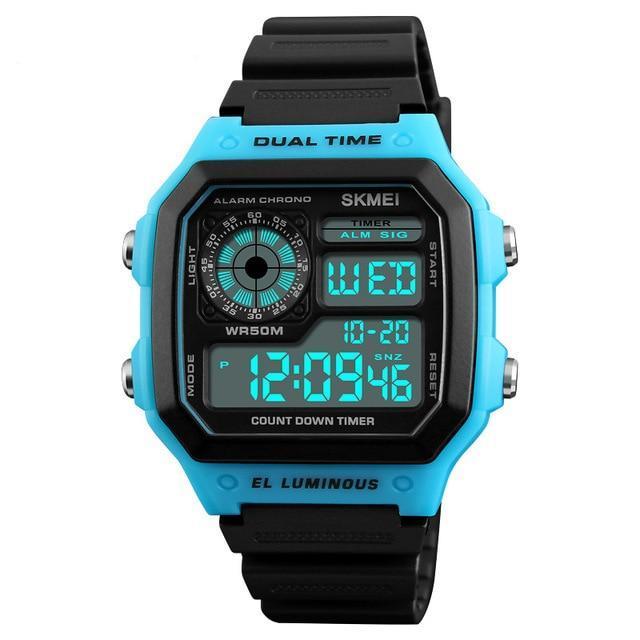 Skmei fashion creative digital watch men's electronic watch outdoor sports student waterproof luminous table