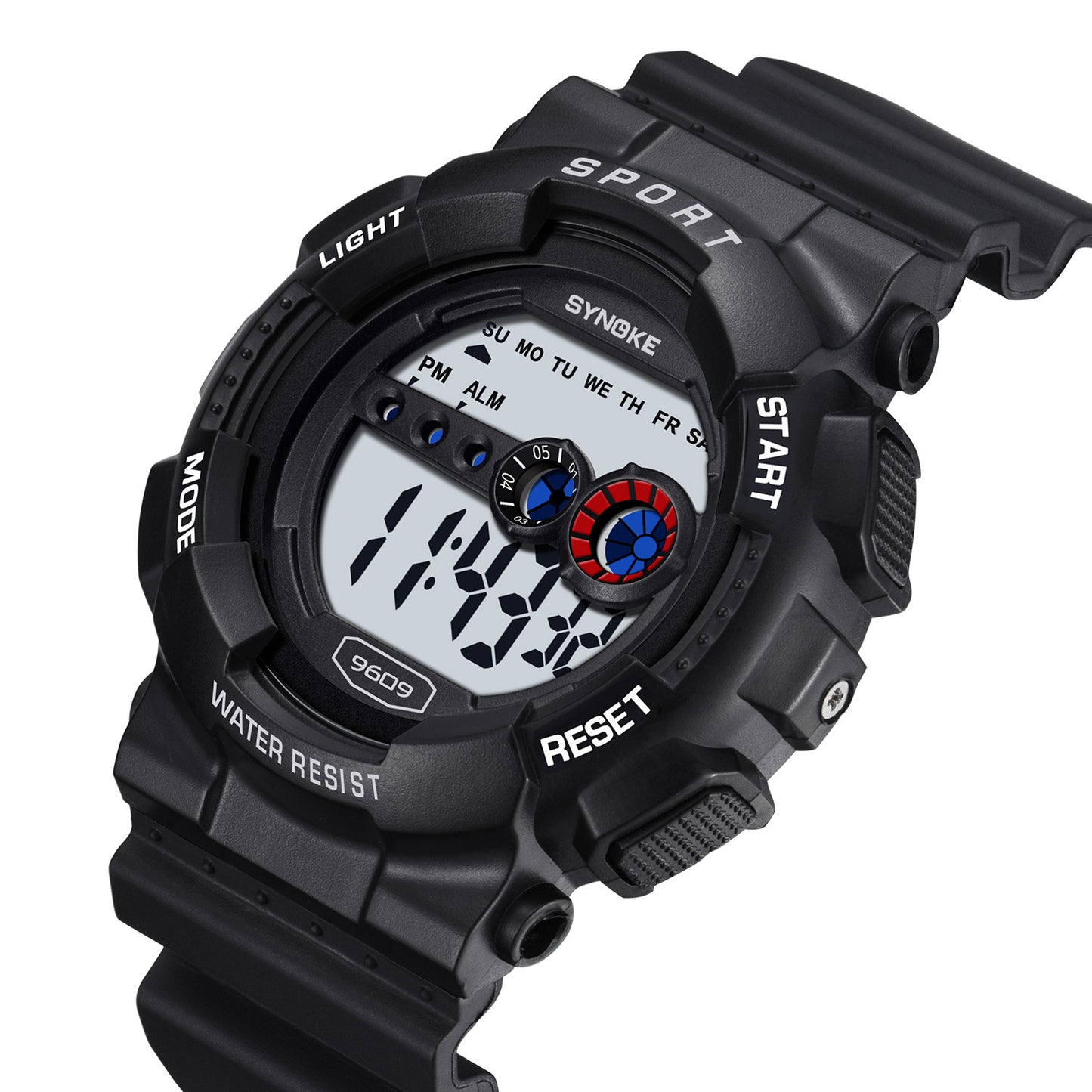 Waterproof Men's Outdoor Sports Watch Multi-function Alarm Big Screen