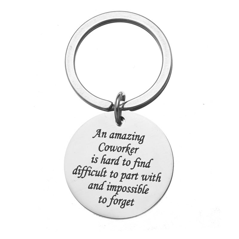 Thanksgiving Lettering Stainless Steel Keychain