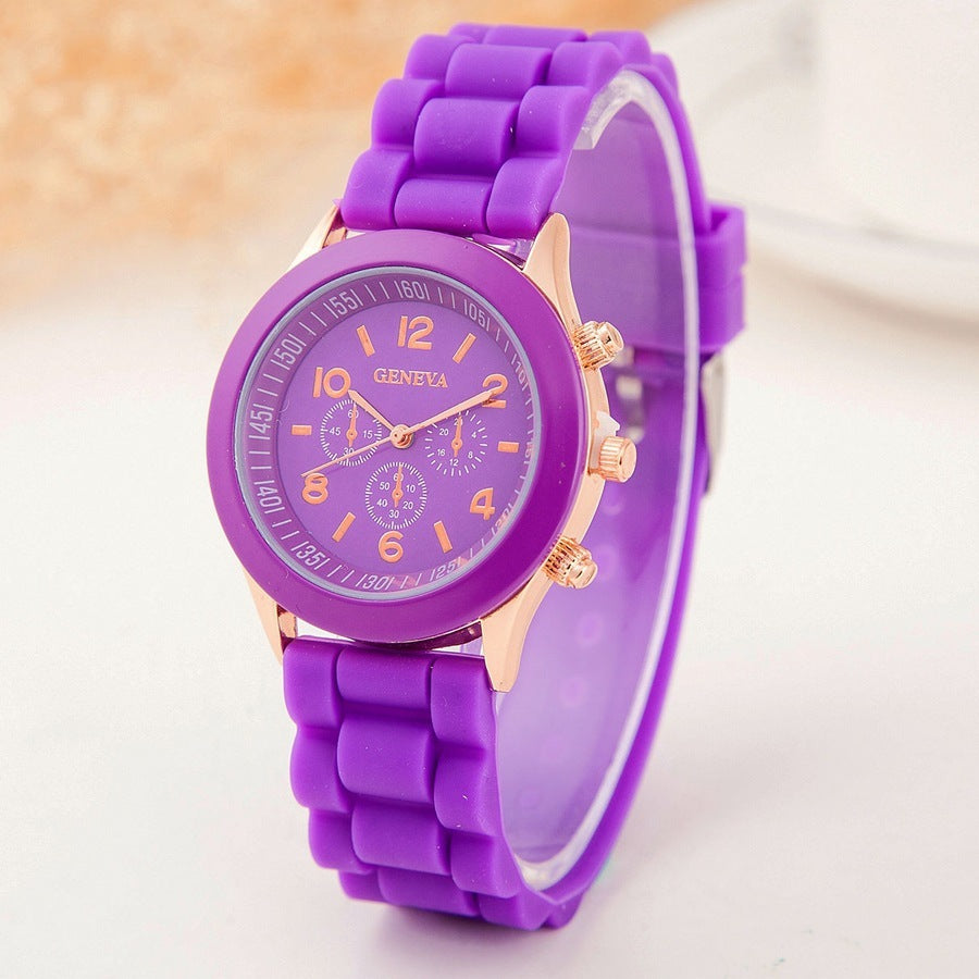 Silicone Couple Watches Trendy Fashion Men's And Women's Quartz Watch