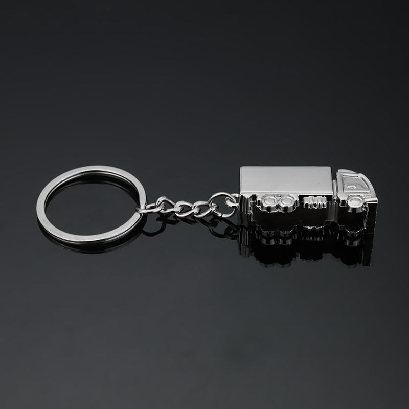 Creative Three-dimensional Truck Model Metal Keychains Car Advertising Pendant Accessories