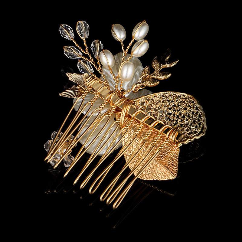 The new American Korean bride comb comb wedding headdress jewelry pearl accessories manufacturers selling a package mail