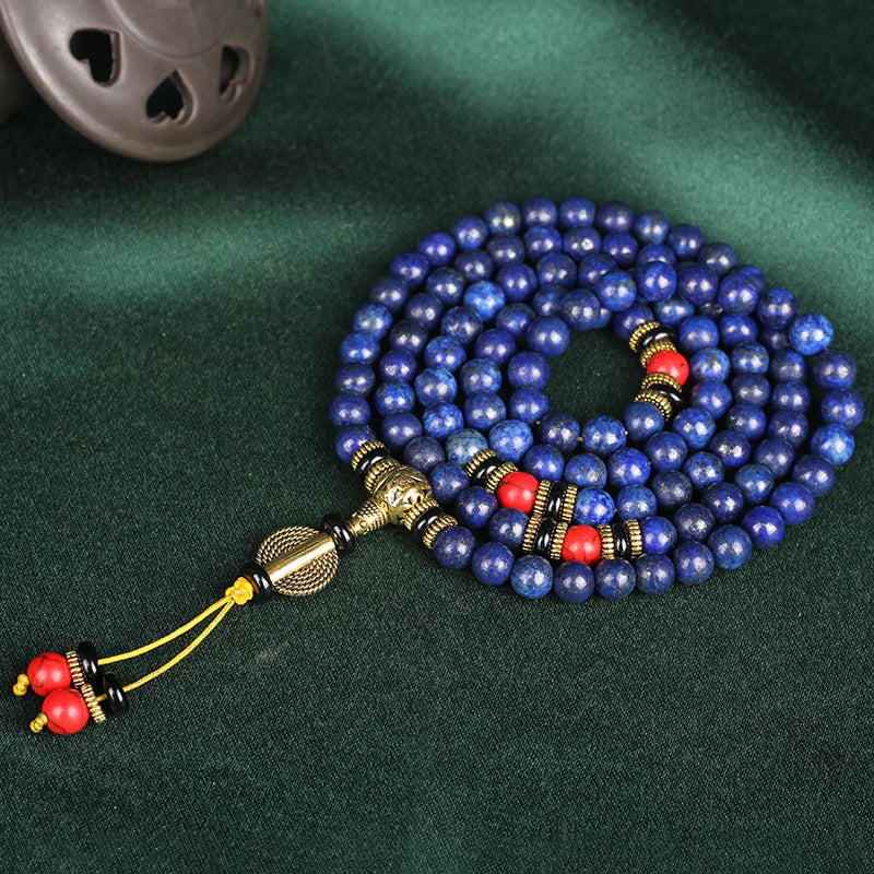 Natural 5A Imperial Lapis Lazuli 108 Beads Bracelet