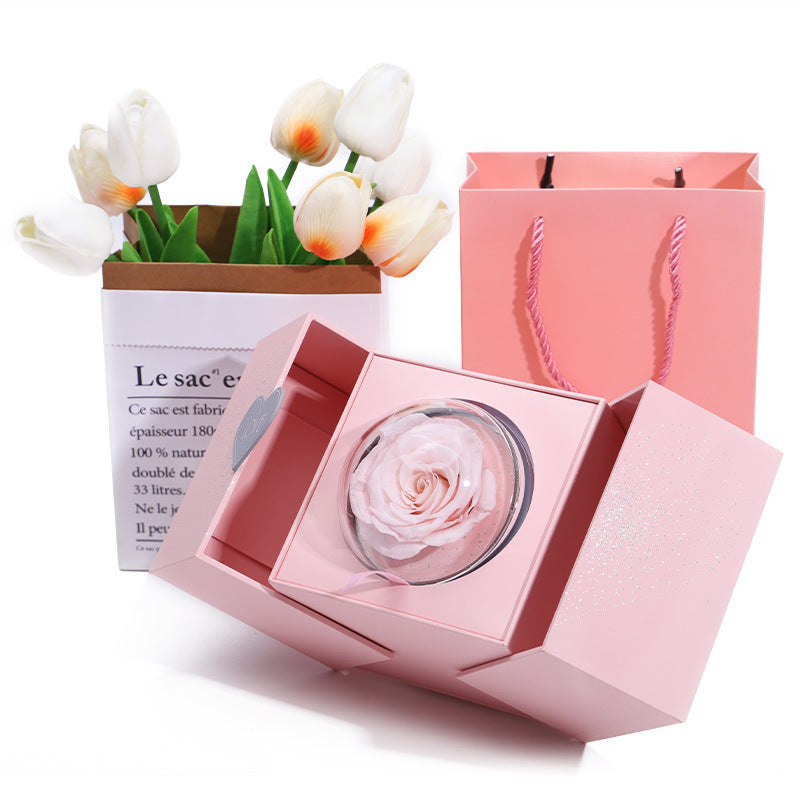 Creative Eternal Rose and Jewelry Gift Box
