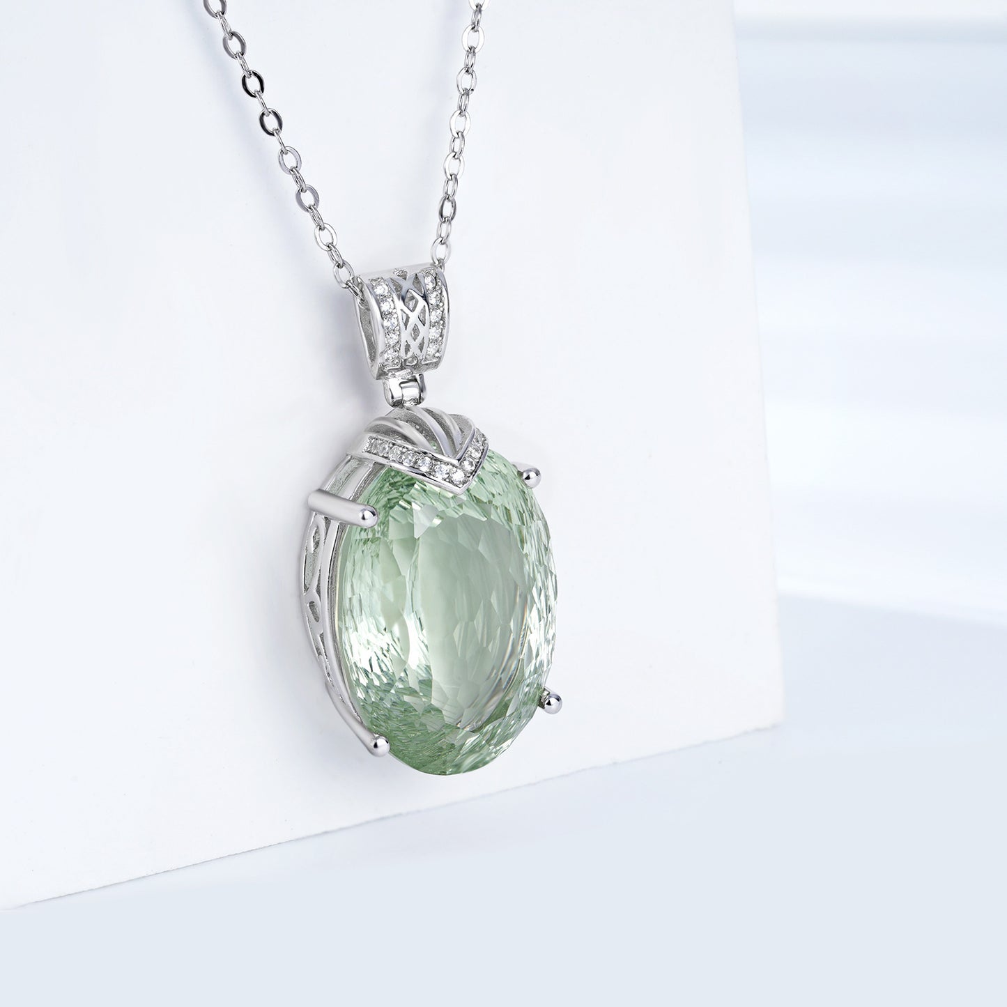 Fashionable, Light And Luxurious Natural Gem Necklace Pendant, Advanced S925 Sterling Silver