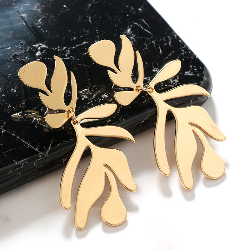 Alloy Maple Leaf Earrings