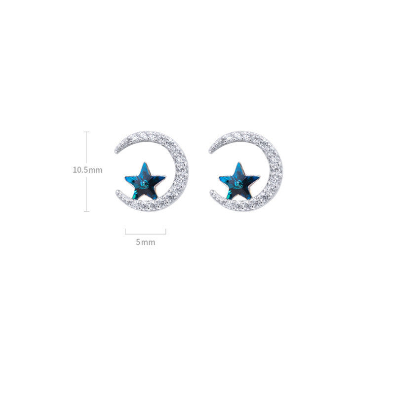 S925 Sterling Silver Star Silver Earrings