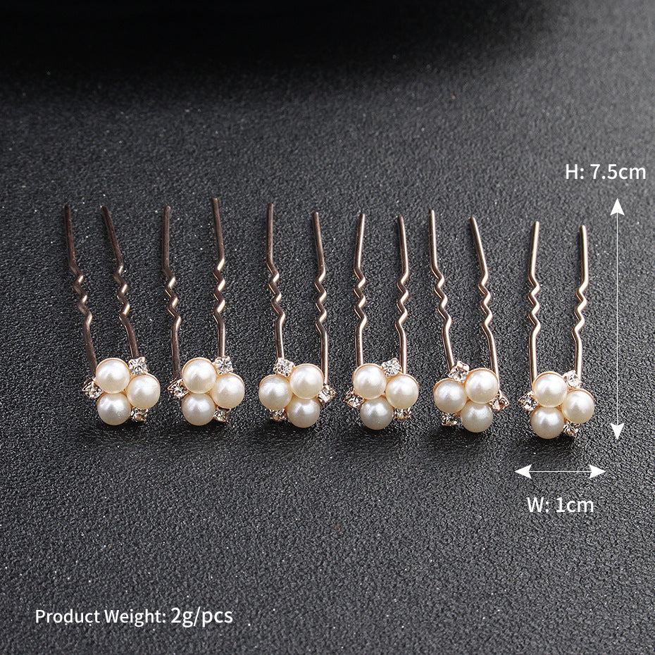 new bride headdress pearl diamond wedding jewelry accessories manufacturers selling hair pin