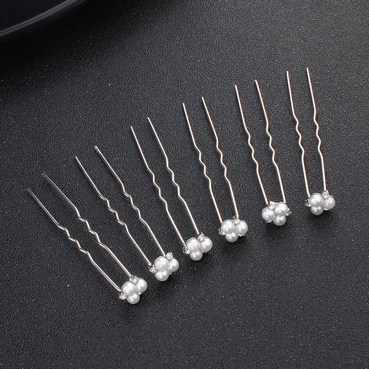 new bride headdress pearl diamond wedding jewelry accessories manufacturers selling hair pin