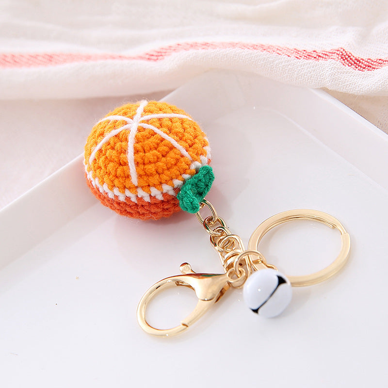 Wool Ball Keychain Pendant Chain Creative Fruit