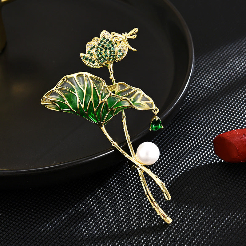 Lotus Pond Moonlight Brooch High-grade Female