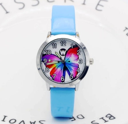 Cute Butterfly Dial Waterproof Quartz Watch for Kids