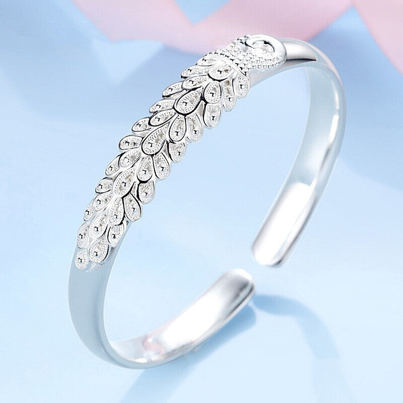 Peacock Fashion Silver Plated Bracelet Female