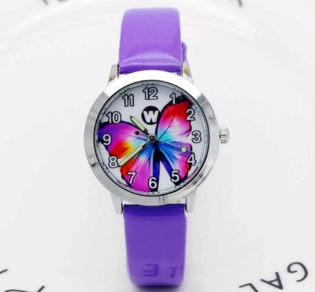 Cute Butterfly Dial Waterproof Quartz Watch for Kids