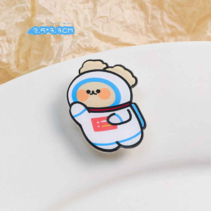 Cartoon Acrylic Brooch Cute Decorative Accessories