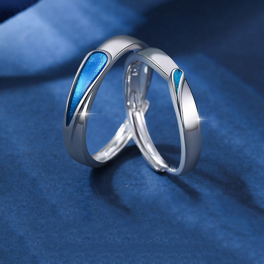 Fashion Blue Tear Ring Drops