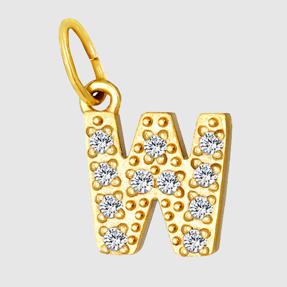 Full Diamond Stainless Steel Ornament Accessories Letter Number Pendant Diy