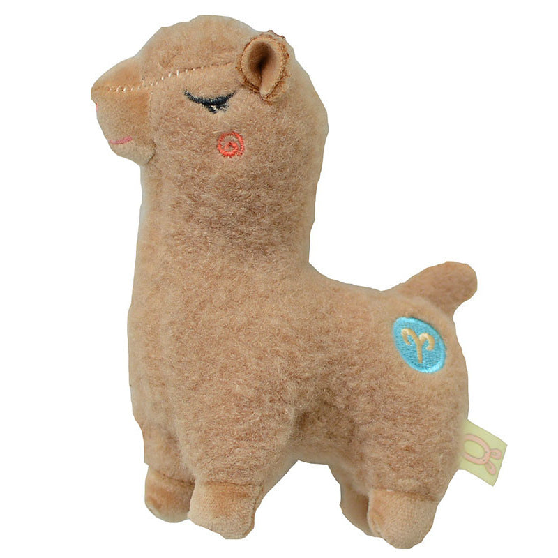 Simulation Alpaca Keychain Plush Toy Grass Mud Horse Doll Small Pendant