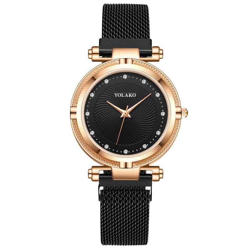 Fashion Diamond Women's Lazy Magnet Wrist Watch