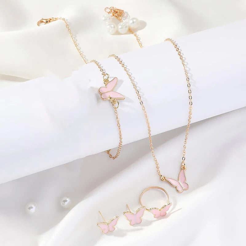 5-Piece Butterfly Jewelry Set for Women