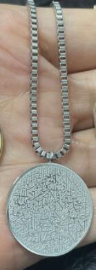 Stainless Steel Disc Necklace & Bracelet Set