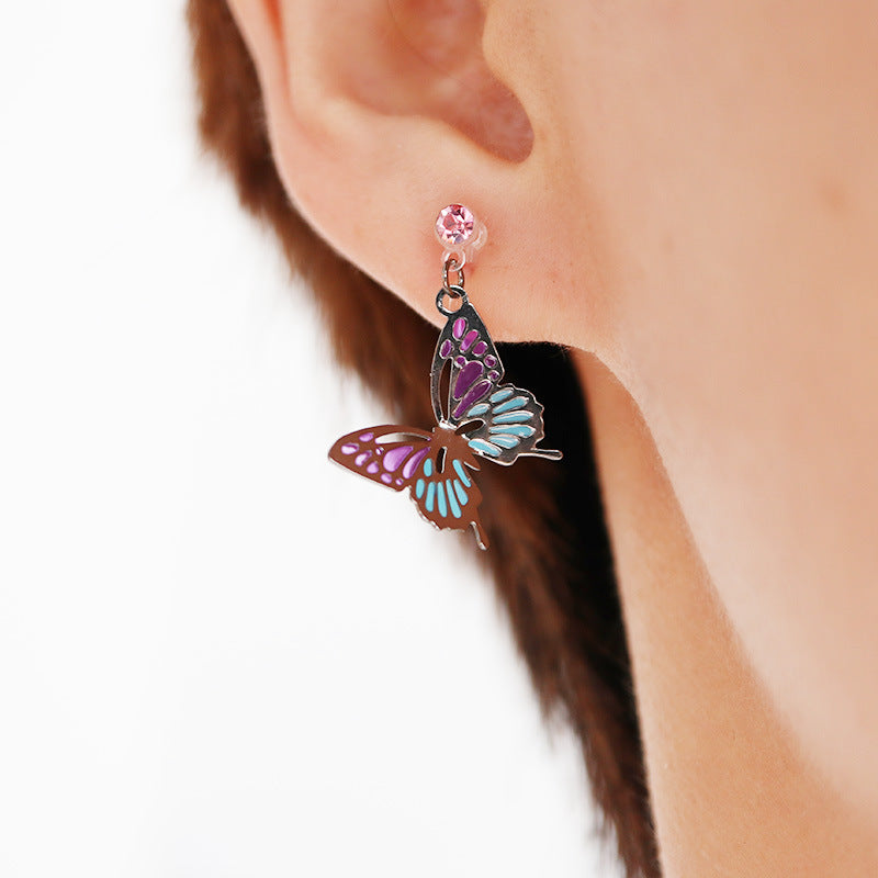 Asymmetric Butterfly Earrings Fashion Ear Clip