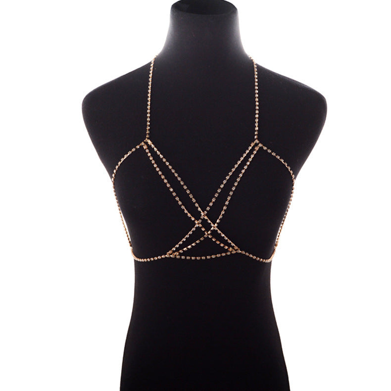 Women's Fashion Cross Rhinestone Body Chains