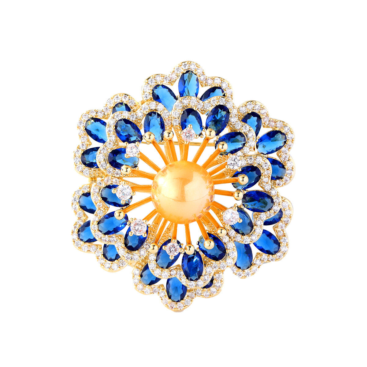 Heavy Industry Begonia Brooch Luxury Female Pin