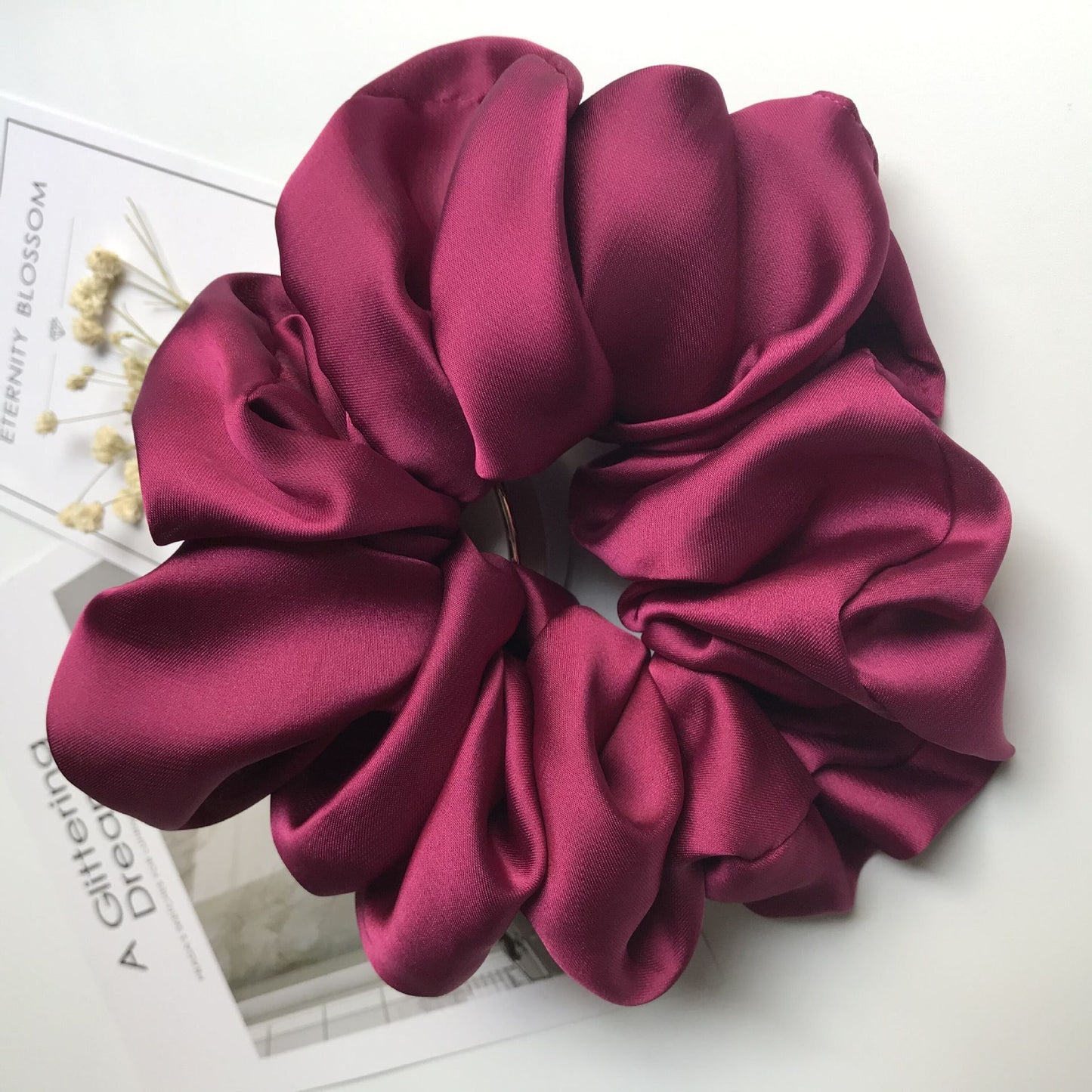 Oversized Smooth Satin Large Intestine Circle Hair Tie