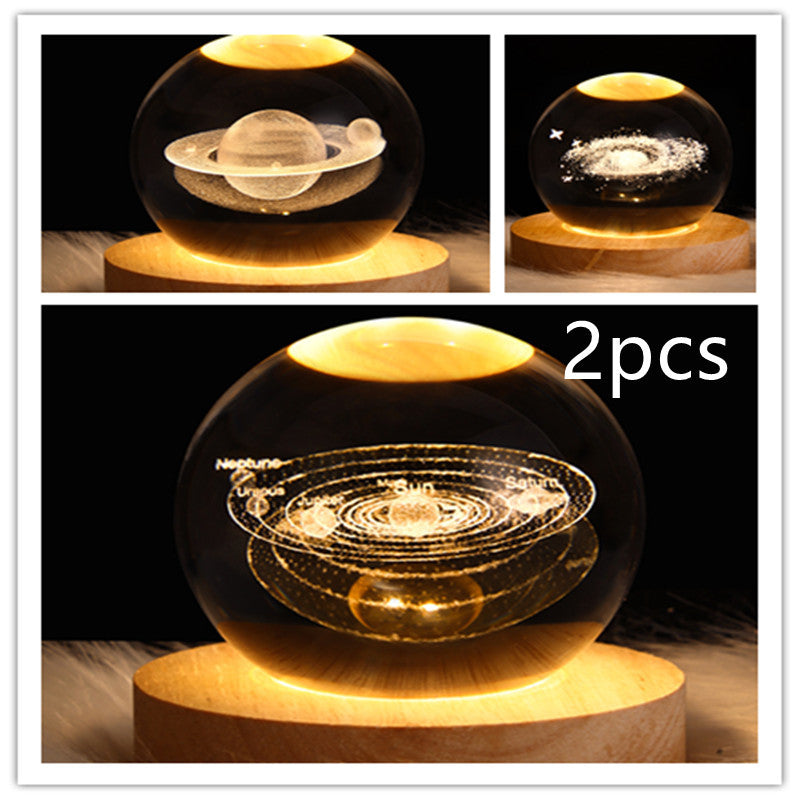 3D Crystal Ball LED Night Light