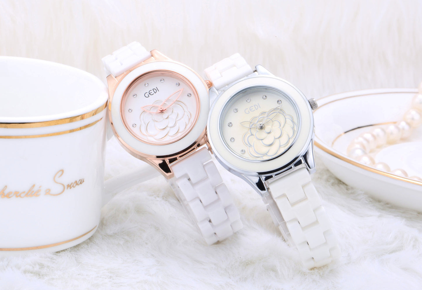 Trendy Fashion Waterproof Ladies Ceramic Watch