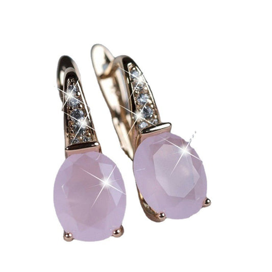 Oval Moonstone  Earrings Crystal Earrings Earrings