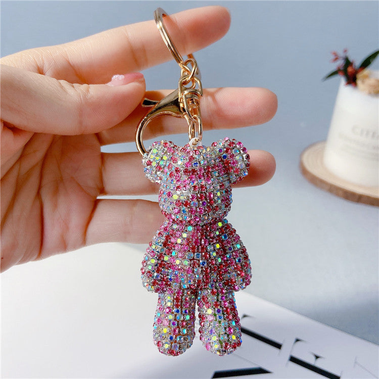 Creative Diamond Cartoon Bear Keychain