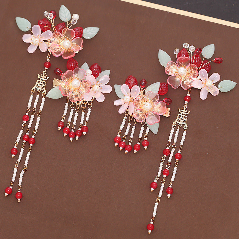 Headdress Hair Plug Fringed Hairpin Full Set Step Rock