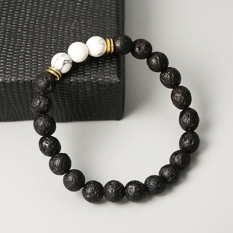 New Fashion Simple Multicolor Volcanic Stone Handmade Beaded Bracelet