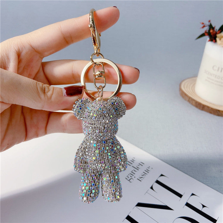 Creative Diamond Cartoon Bear Keychain