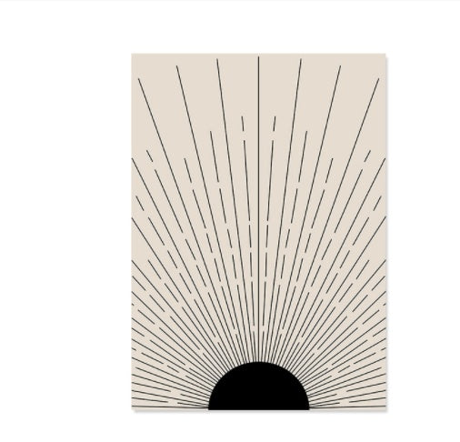 Boho Canvas Abstract Lines Wall Art