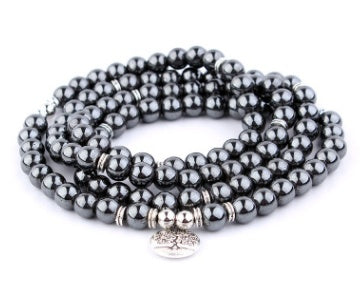 Natural Stone Bead Mala Bracelet