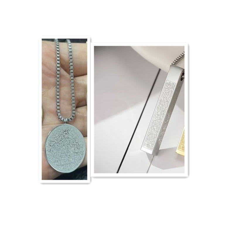 Stainless Steel Disc Necklace & Bracelet Set