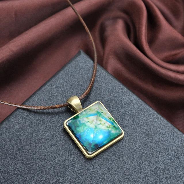 Glow in the Dark Pyramid Necklace Pendant