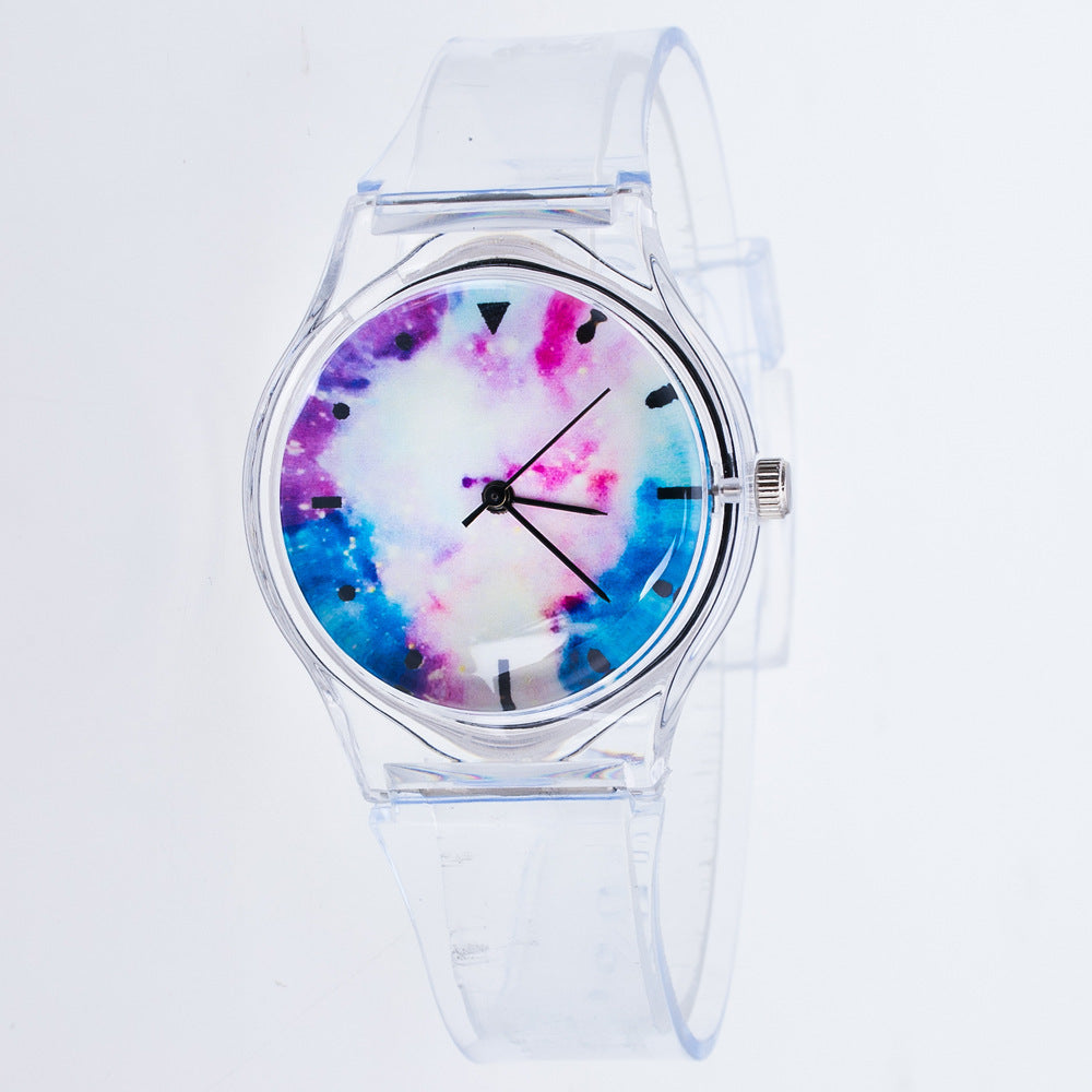 Korean Fashion And Beautiful Color Jelly Student Casual Watch