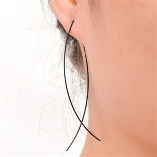 New Fashion Dangle Hanging Long Drop Earrings Ear Line For Women Simple Snake Chain Tassel Jewelry