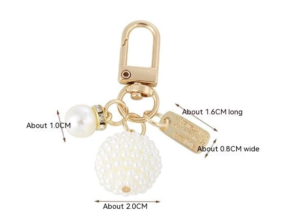 New Pearl Alloy Key Ring Creative Pendants