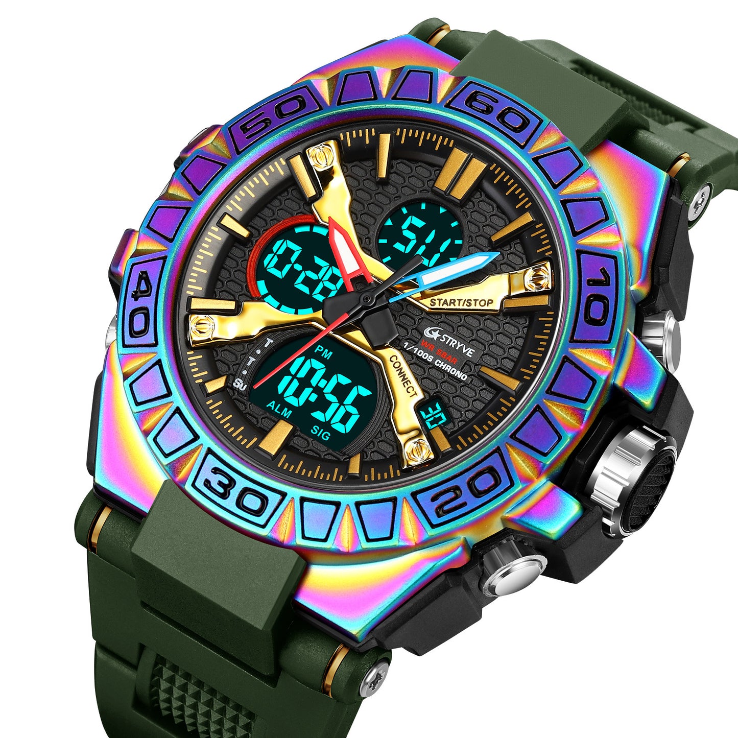 New Sports Colorful Luminous Electronic Waterproof Watch Multifunctional Student Watch